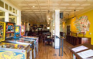 interior of the Golden Pony featuring old arcade games