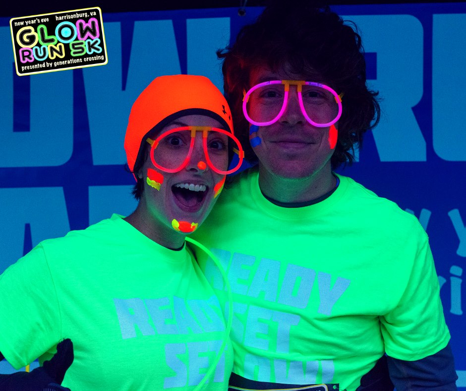 Happy people glow in the dark 5k run