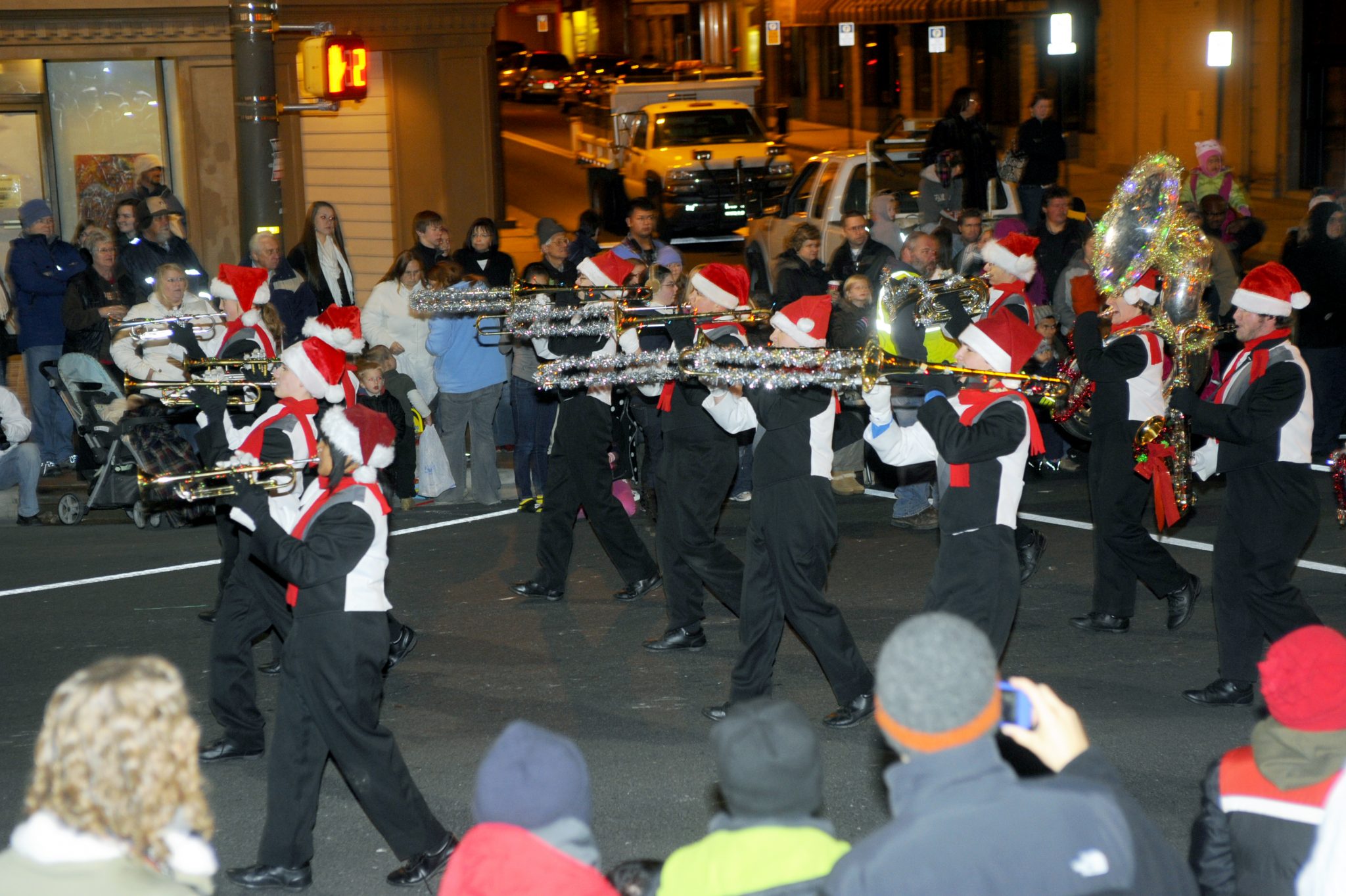 Christmas parade marching band