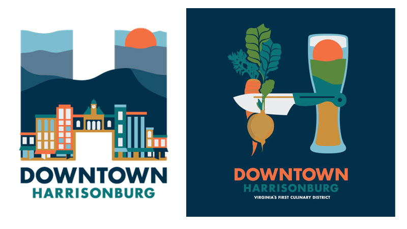 Graphic design logos Downtown Harrisonburg Virginia