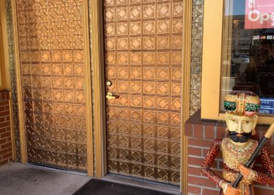 Indian restaurant with gold doors