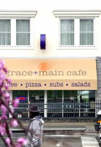 Front of the building of Grace+Main Cafe