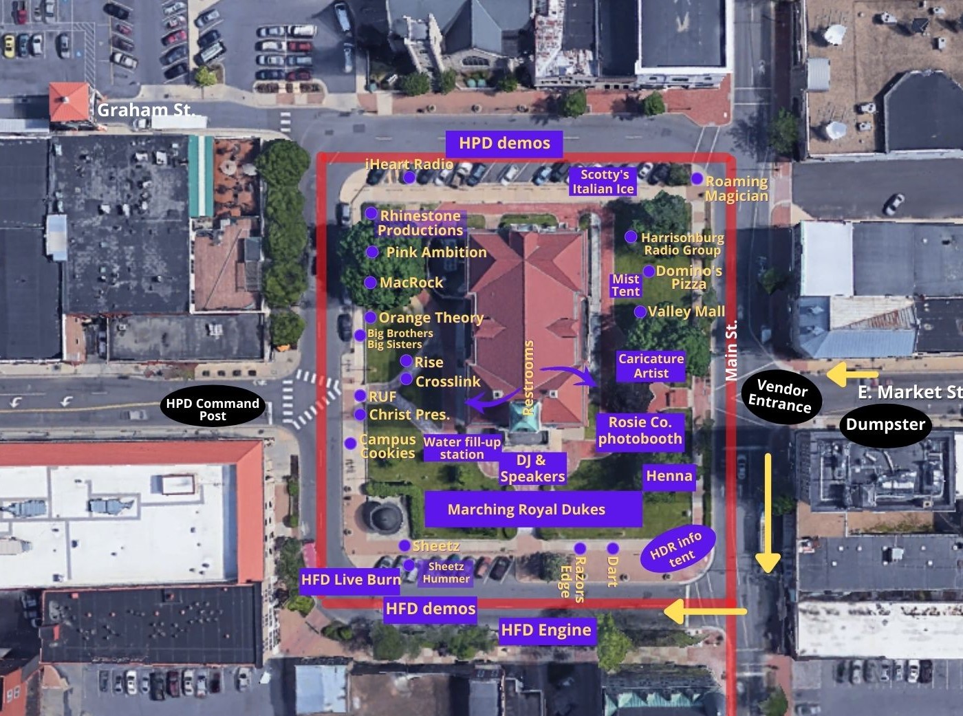 Block Party map and route 2021