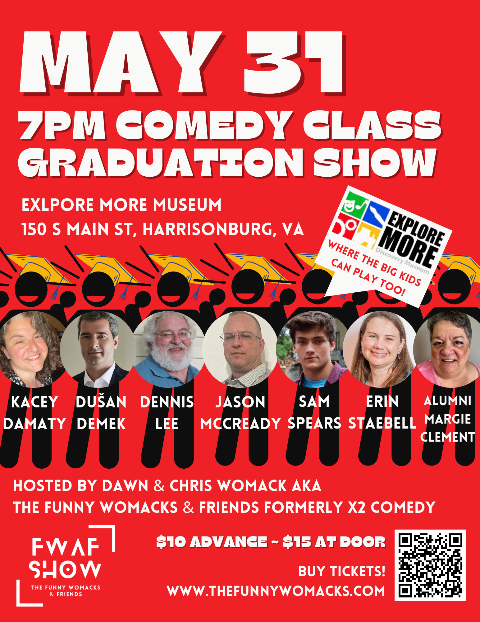 Comedy Class Grad event poster graphic