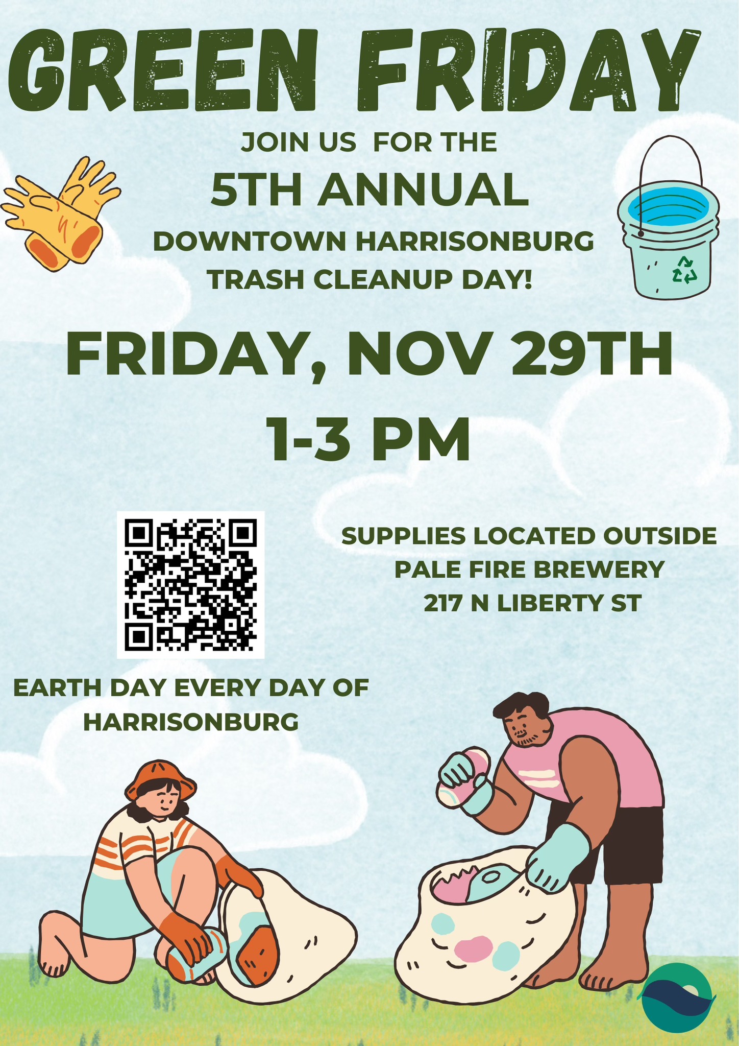 flyer for Green Friday event with qrcode